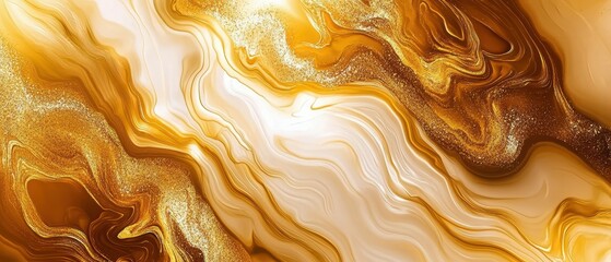 Poster - Explore the radiance of abstract gold foil textures for luxurious design inspirations