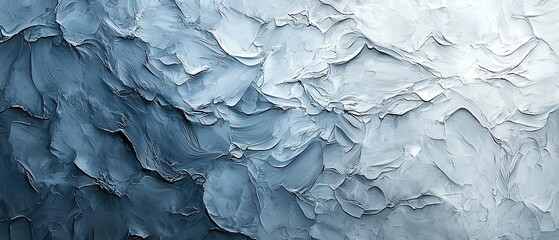 Poster - Explore modern abstract textures in soft blues and grays for contemporary art inspiration