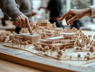 Poster - Architect Working on Detailed Architectural Models Building Designs for Construction Projects