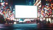 © Jakkarin - Vibrant Christmas Billboard on Busy Street Perfect for Festive Advertising