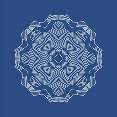 Poster - An abstract geometric shape similar to a snowflake. Decorative vector element for graphic design.