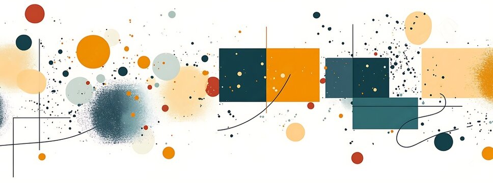 abstract geometric risographic illustration patterns with a retro-tech flair, pastel colours on beige background