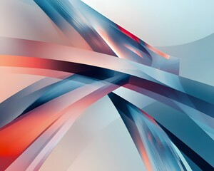 Poster - Abstract dynamic lines in vibrant colors creating a modern visual experience.