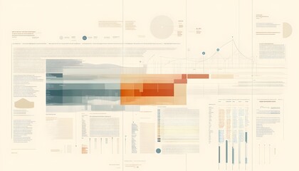 Poster - Abstract data visualization with vibrant colors and geometric shapes.