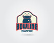 © MdOmarFaruk - Creative bowling sports  club logo design template