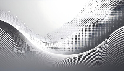 Poster -  A monochrome design featuring abstract halftone dots on a white background with a modern gr_1(143)