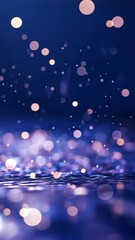 Wall Mural - a blurry image of shimmering water with out-of-focus lights reflecting off the surface