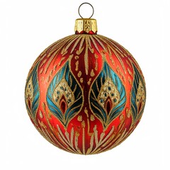 Wall Mural - red christmas ball