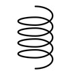 © Olga Tsikarishvili - Spiral spring. Coil, absorber icon. Flexible sign. Editable stroke. Vector illustration.