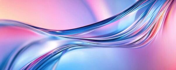 Poster - Abstract colorful waves with smooth curves and flowing lines