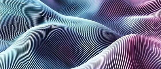Poster - Abstract waves of color with blue and pink gradients, creating a sense of depth and movement. The intricate lines and curves add a dynamic texture to the visual experience.