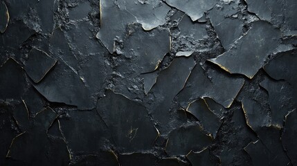 Poster - Scratched and weathered texture of black metal