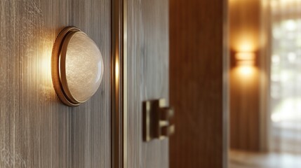 Poster - 3D rendering of a close up view of a wall sconce