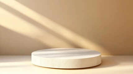 Poster - 3d render of an abstract podium platform for product showcasing and advertising minimalistic backdro