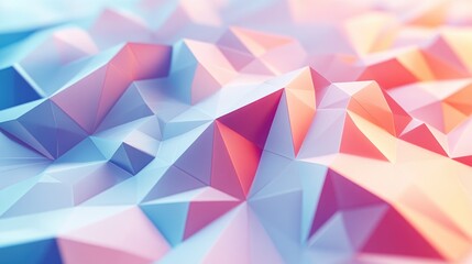 Fototapete - Geometric background in a 3D rendering style