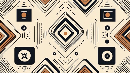 Poster - Abstract geometric pattern in line art style