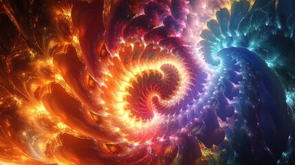 Poster - Fractal flames and abstract designs combine to create a vibrant visual experience