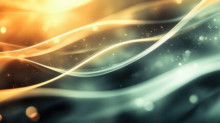 Fototapete - Abstract background featuring blurred magical light with flowing curved lines