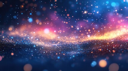 Poster - Abstract Galaxy Cosmos Space Background in 3D Cartoon Rendering