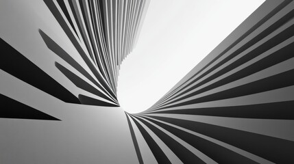 Poster - Geometric architecture background featuring abstract 3D lines