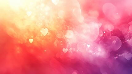 Poster - Abstract background featuring soft heart red hues and vibrant flares providing a blank canvas for text