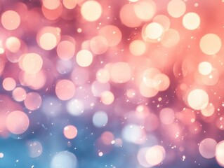 Poster - Abstract background featuring soft bokeh lights on a pink backdrop