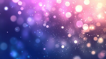 Poster - Abstract gradient background featuring shades of purple pink and blue enhanced by blurred bokeh circles and lights Ideal for creative design projects