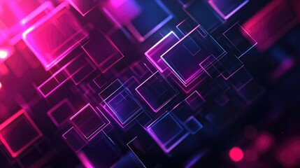 Poster - Abstract square background design featuring illuminated elements
