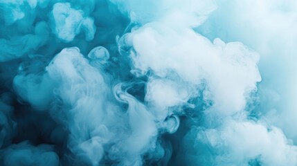 Poster - Abstract Blue and White Smoke Textured Background