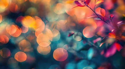 Poster - Fantasy abstract hues with a blurred backdrop