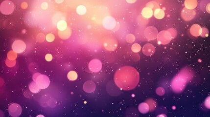 Poster - Abstract purple and pink gradient background texture featuring blurred bokeh circles and lights offering a visually appealing space for design