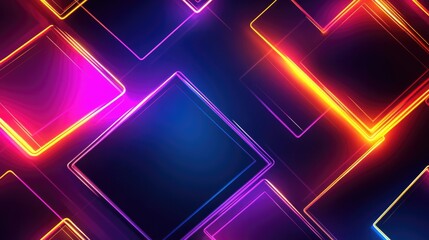 Poster - Abstract square background design featuring illuminated elements