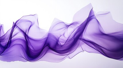 Poster - Abstract purple waves displayed on a white backdrop