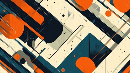 Aufkleber - Abstract retro geometric pattern for creative design purposes
