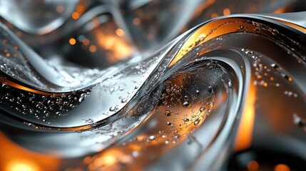 Poster - Abstract 3D background featuring intricate shapes and designs rendered with detailed visualization techniques