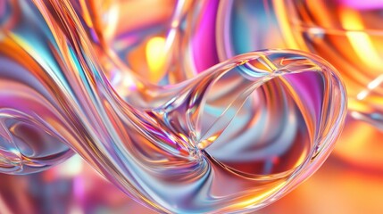 Poster - Abstract background featuring holographic patterns