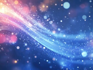 Poster - Abstract background featuring luminous lines and flares on a blue backdrop