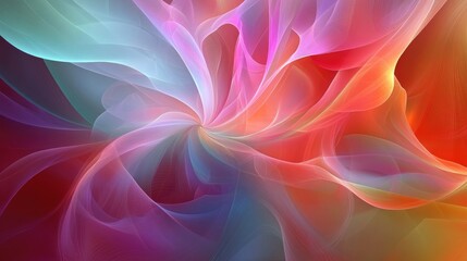 Poster - Digital abstract fractal art created through computer generation suitable for use as a design element or background
