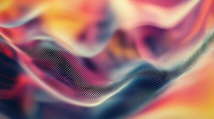 Poster - Colorful blurred background with a geometric texture featuring a gradient wave pattern ideal for presentations garments or advertising design