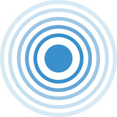 Aufkleber - Gradient blue circles radiating outwards, creating a captivating visual effect