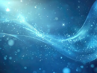 Poster - Abstract background featuring luminous lines and flares on a blue backdrop