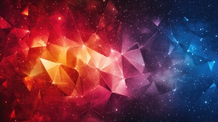 Poster - Abstract Geometric Background Design in a Space Theme