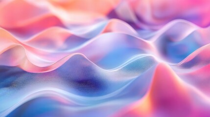 Poster - An abstract background featuring wavy iridescent patterns