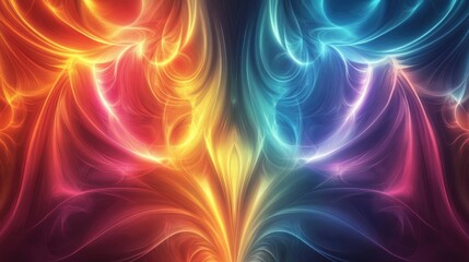 Poster - Abstract fractal background showcasing vibrant energy patterns