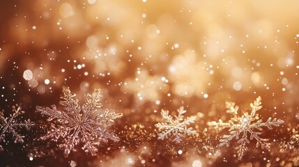 Poster - Abstract backdrop featuring delicate snowflakes and shimmering stars