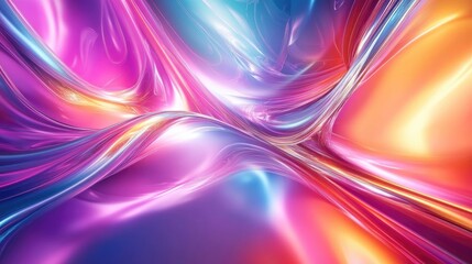 Poster - Abstract dynamic color background with lighting effects Futuristic bright texture ideal for creative graphic design Glossy pattern suitable for wallpaper posters and cover booklets 3D design