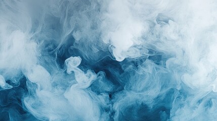 Poster - Abstract Blue and White Smoke Textured Background
