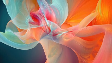 Poster - Fantasy abstract digital fractal featuring a captivating background design