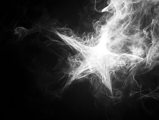 Poster - Abstract smoke forming a star shape