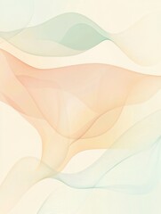 Poster - Flowing lines and pastel colors blend seamlessly, evoking a tranquil feeling of peace and harmony in a serene abstract composition. Generative AI